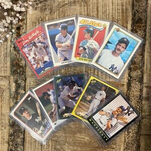 Lot of 9 Vintage 80s-90s Don Mattingly Baseball Cards Yankees
